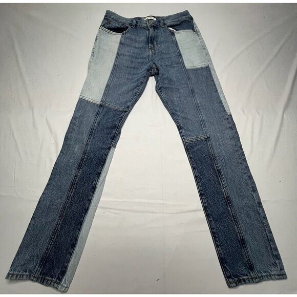 PacSun Other - PacSun Men's Patchwork Slim Taper Blue Denim Jeans - Size 31x29